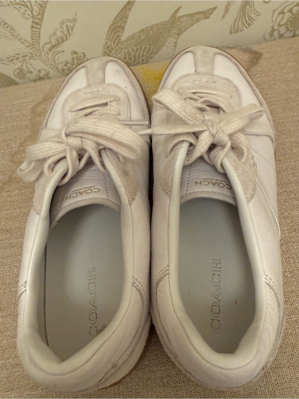 Coach Ellis White Leather Sneakers - Picture 5 of 9